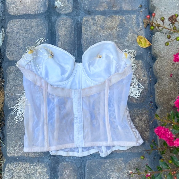 Vintage corset top with curtain and sequin details size L - Picture 5 of 7